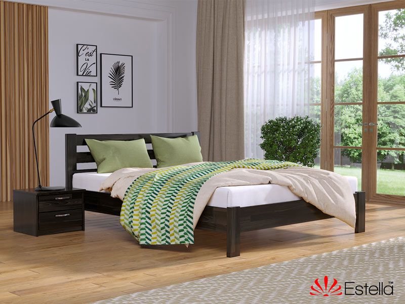 Дерев'яне ліжко Рената Люкс, Розмір 11080 фото